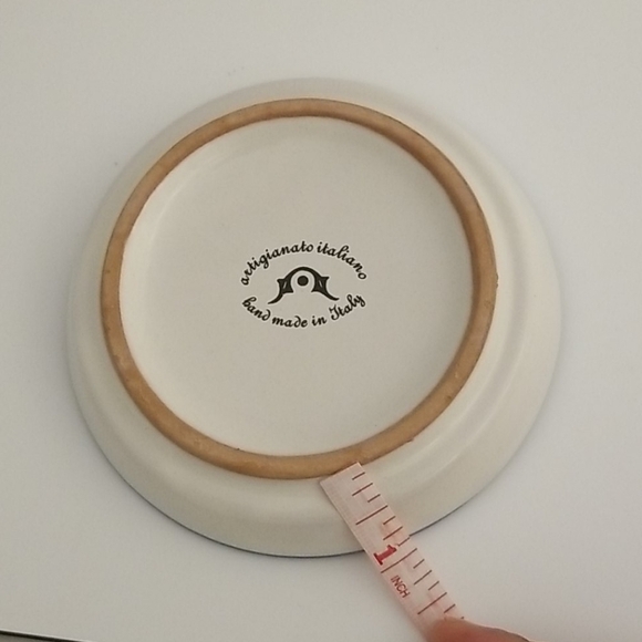 Artigianato Italiano/Italy Floral art Trinket tray, saucer, Ashtray - Picture 6 of 7